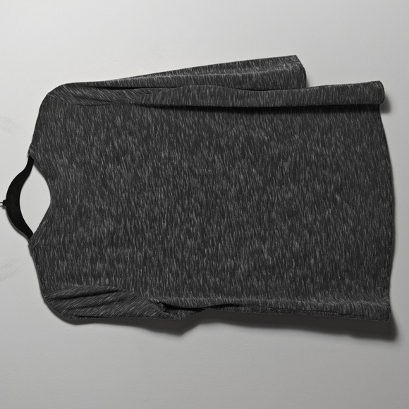 TALBOTS Heathered Grey Button Split Neck Three-Quarter Sleeve Size Medium - Picture 10 of 14